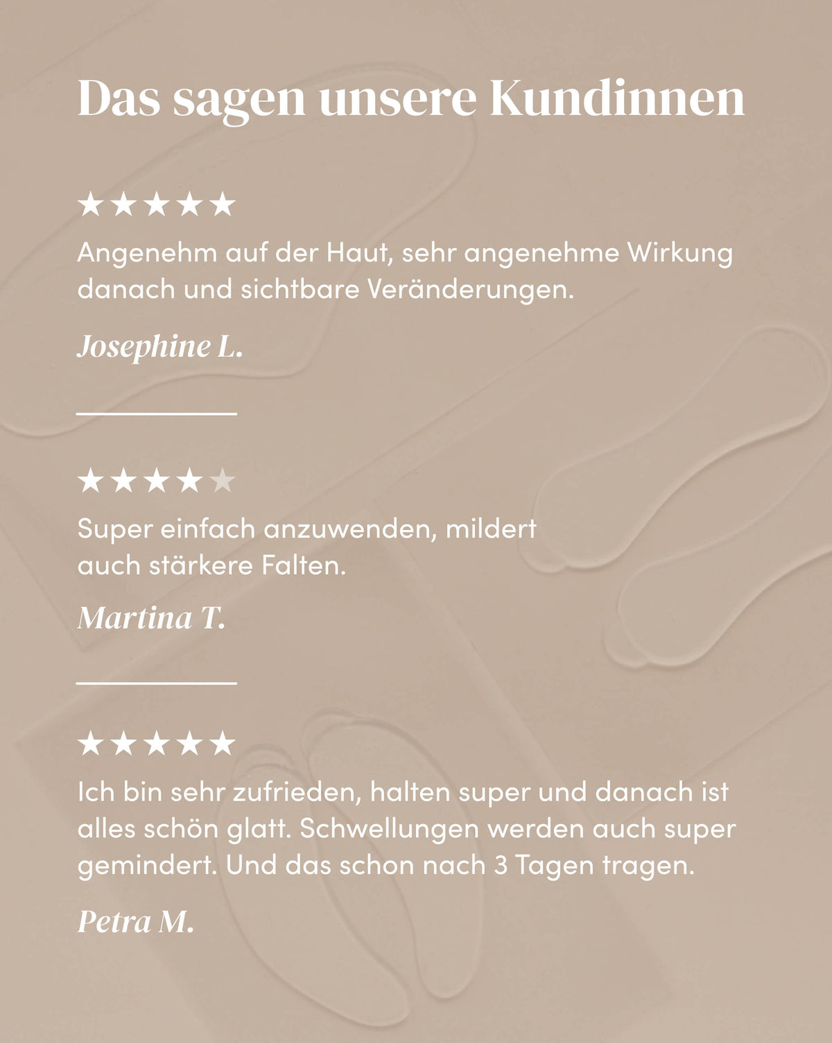 Wirksamkeit von Hyaluron Silikon-Augenpads anhand von Kundenfeedback