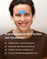 Frown lines patches with hyaluron - blue