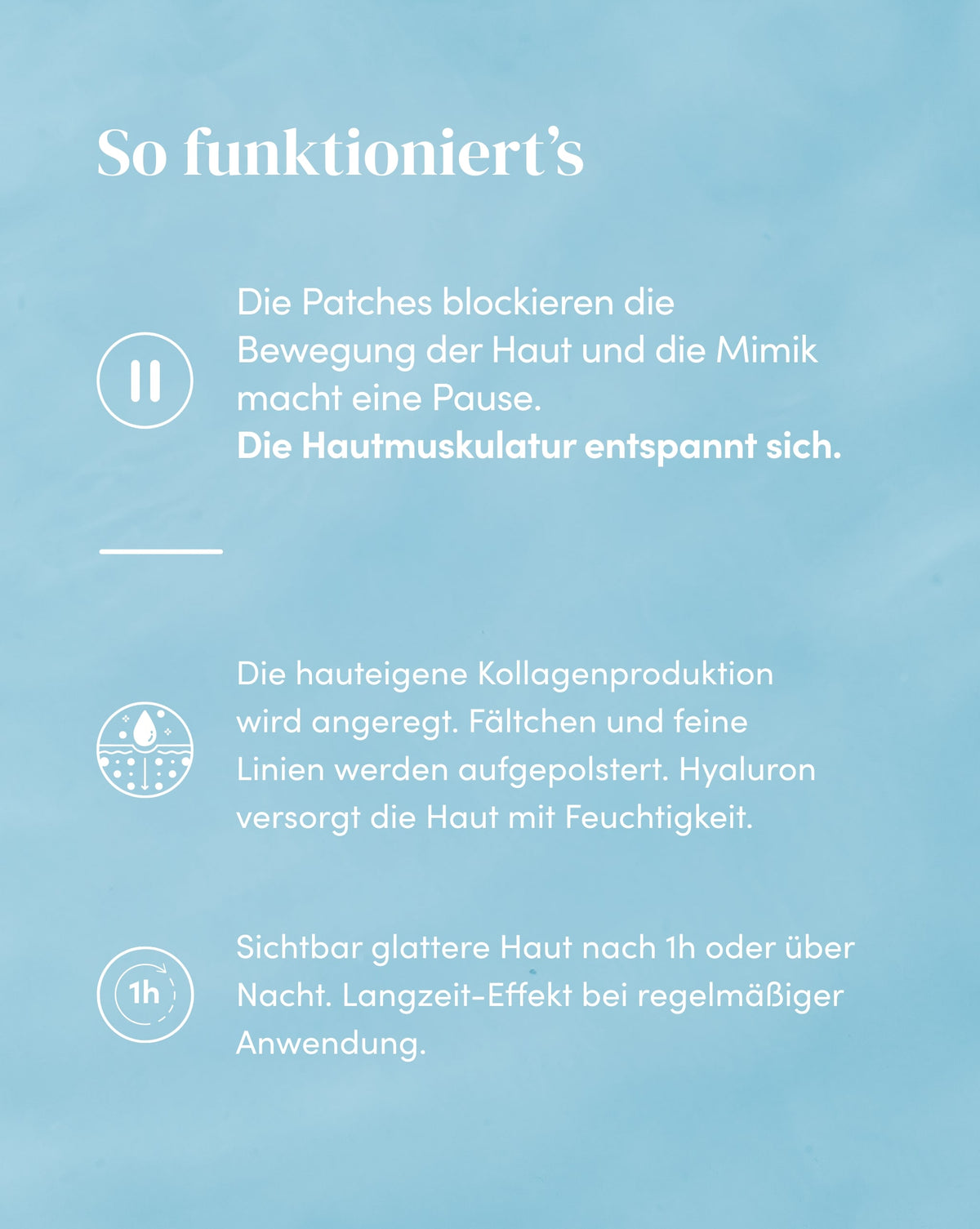 Wirkweise der Zornesfalten Patches mit Hyaluron für sichtbar glattere Haut