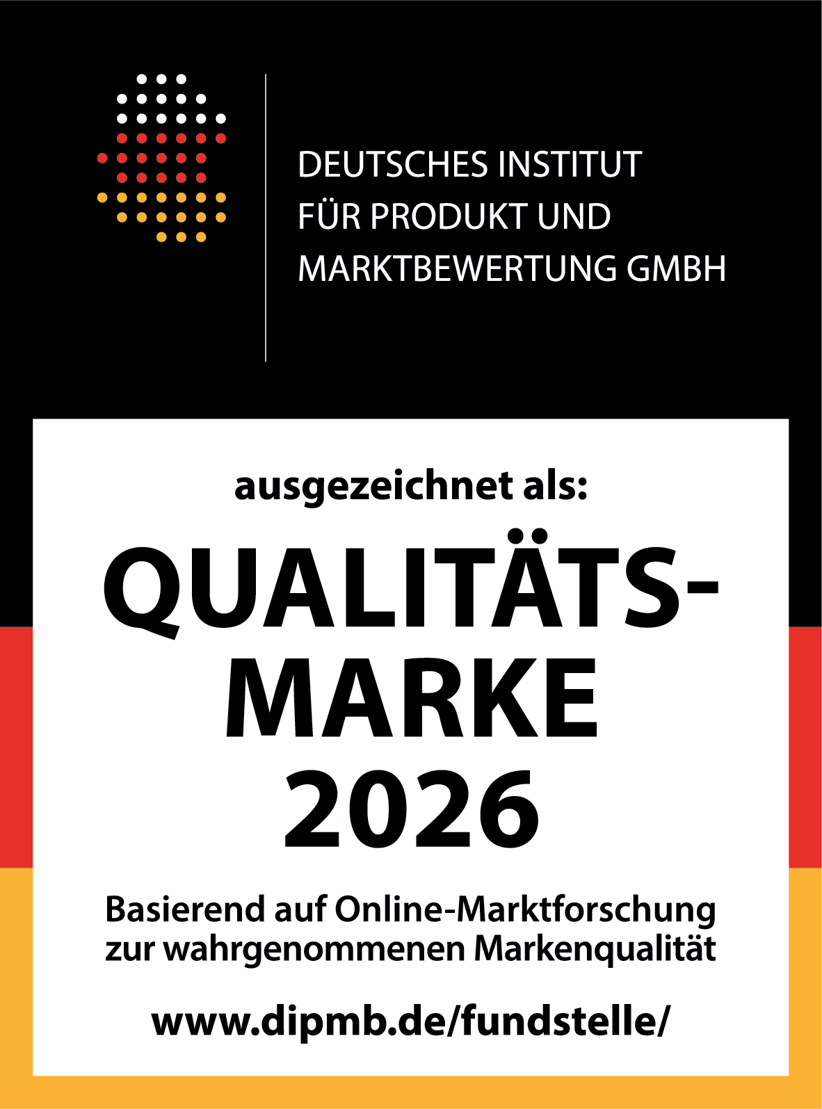 Siegel des DIPMB: APRICOT ausgezeichnet als Qualitätsmarke 2026, basierend auf Online-Marktforschung
