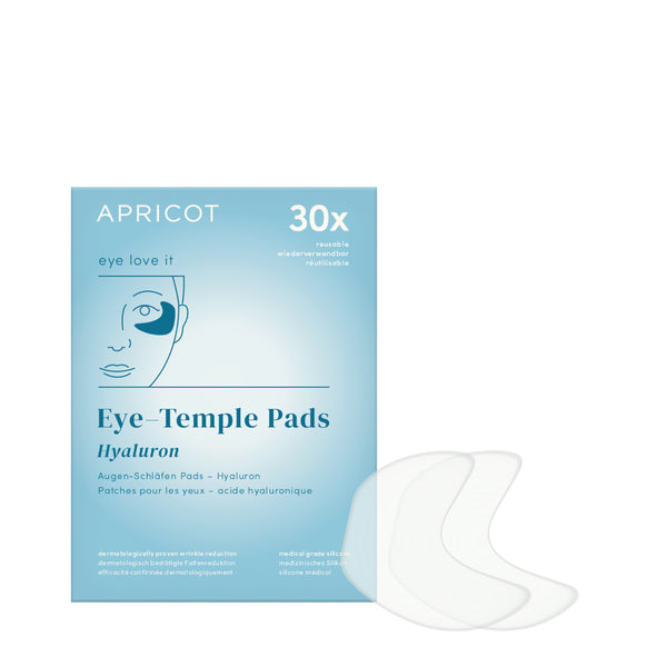 Eye temples pads with hyaluron