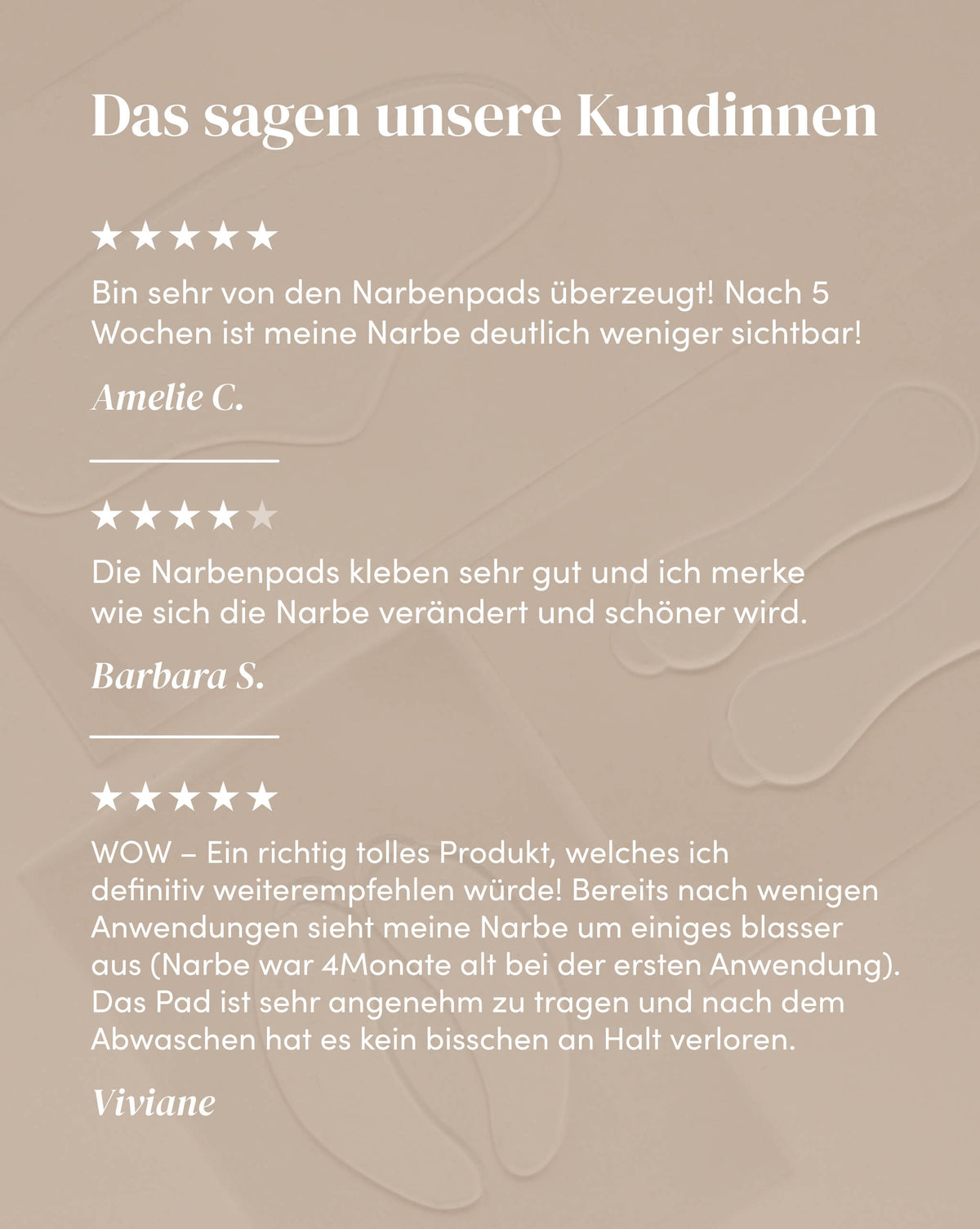 Wirksamkeit von Aloe vera Silikon-Narben Pads anhand von Kundenfeedback