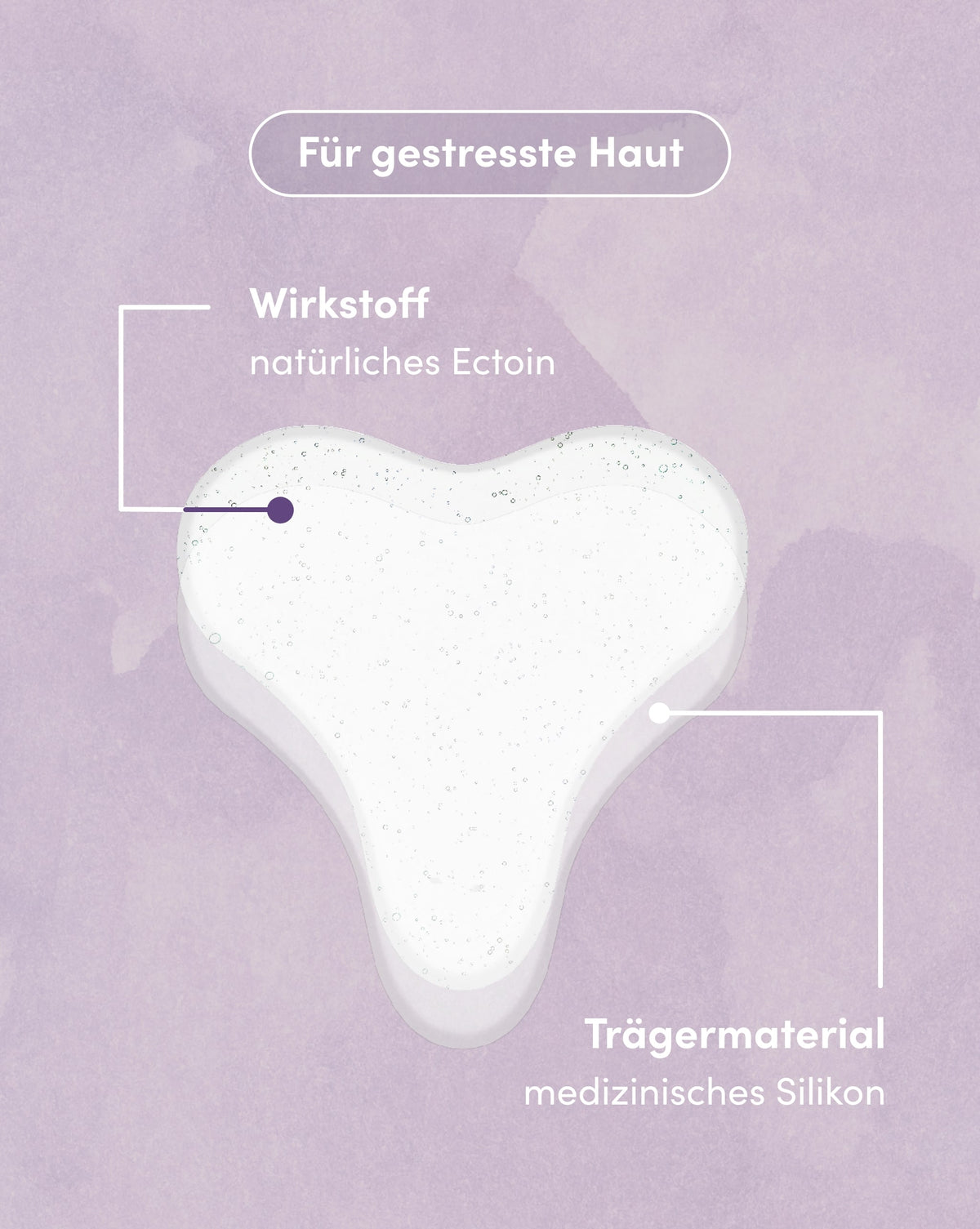Transparentes Dekolleté Pad mit Ectoin aus medizinischem Silikon