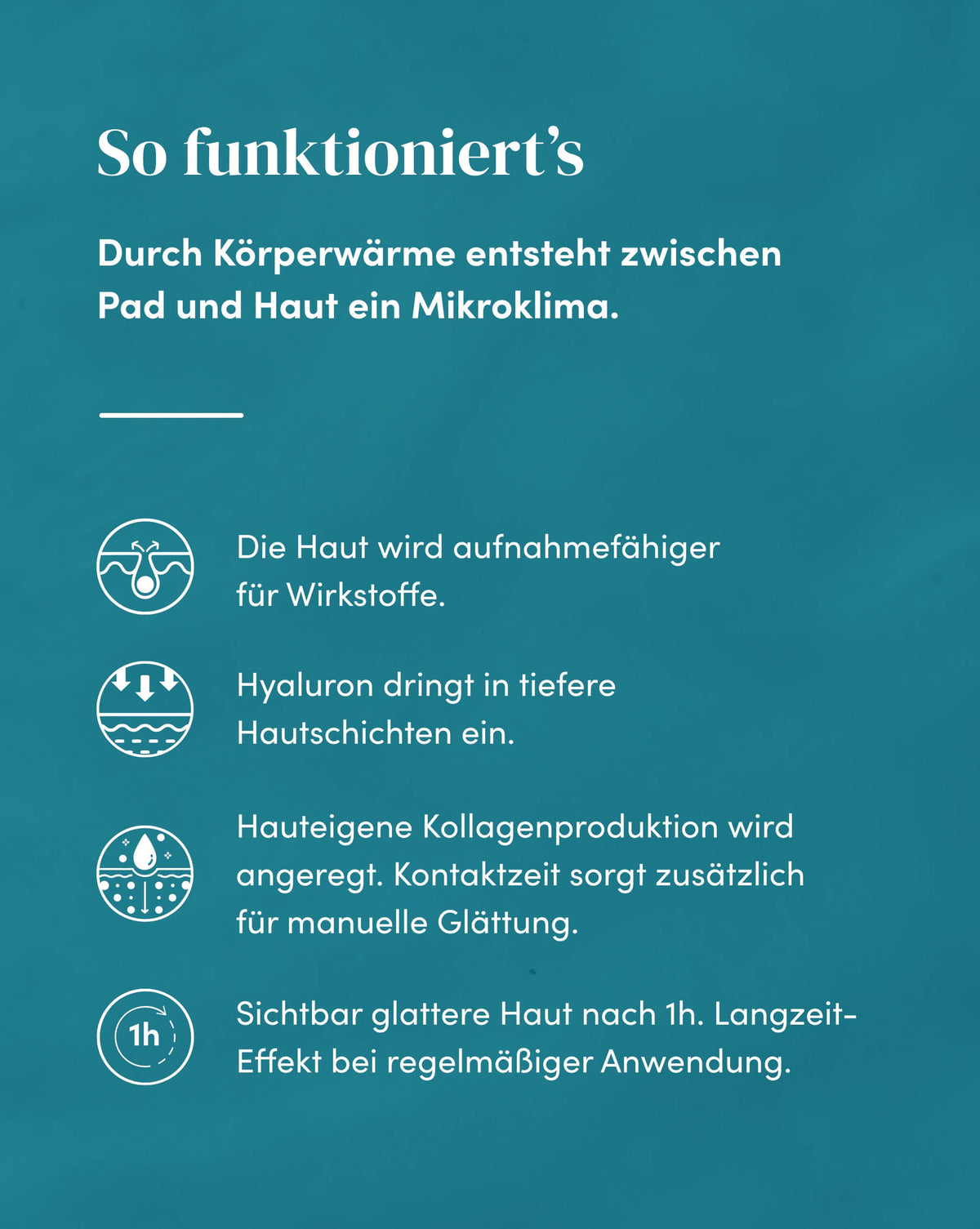 Wirkweise der Silikon-Augenpads mit Hyaluron für sichtbar glattere Haut