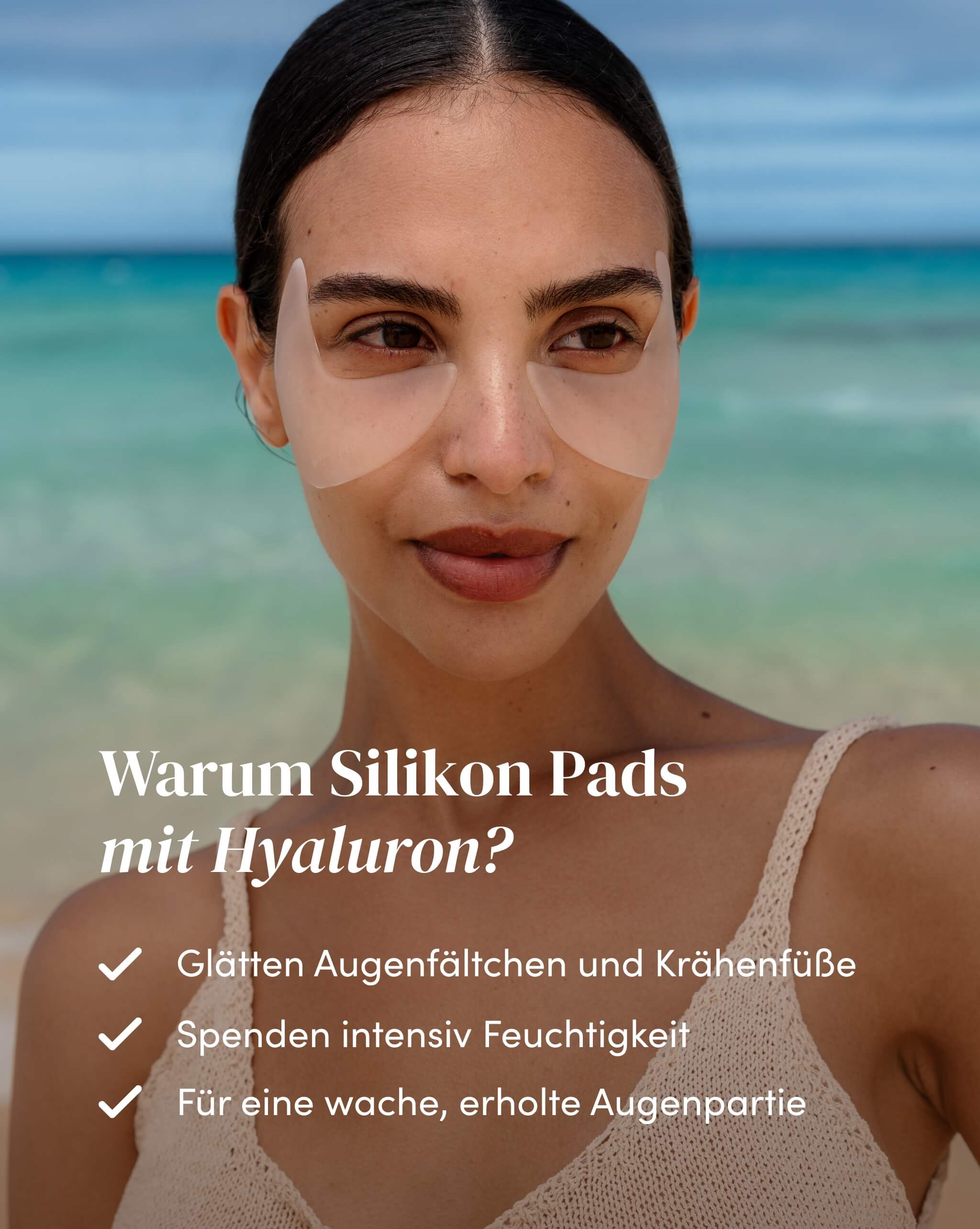 Augenpads mit Hyaluron für die Augen- und Schläfenpartie zur Reduzierung von Augenfalten und Krähenfüße