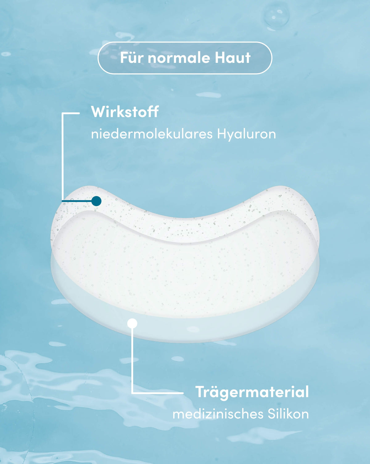 Transparentes Hals Pad mit Hyaluron aus medizinischem Silikon