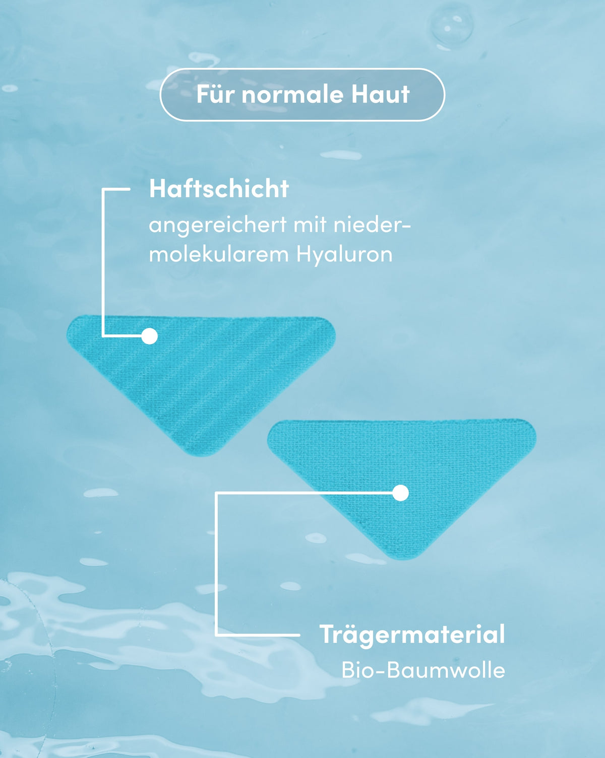 Zornesfalten Patches mit Hyaluron aus Bio-Baumwolle