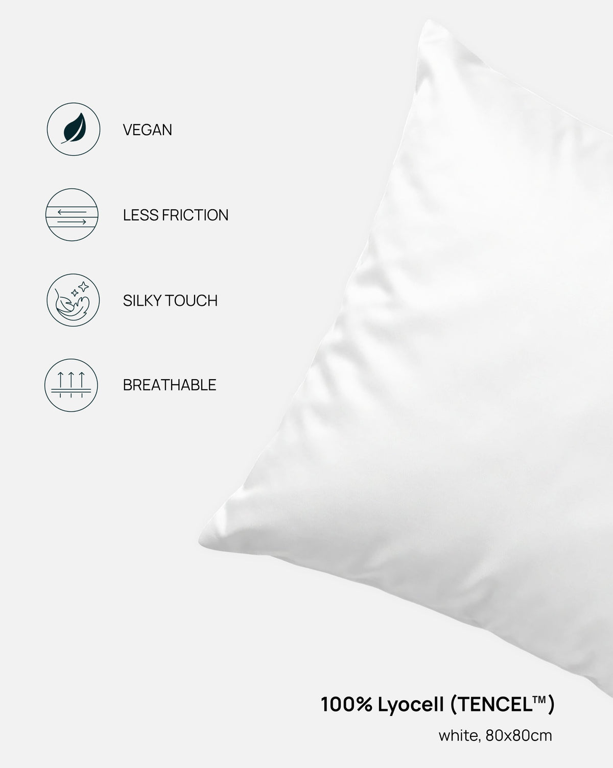 Gentle Lyocell pillowcase for skin & hair