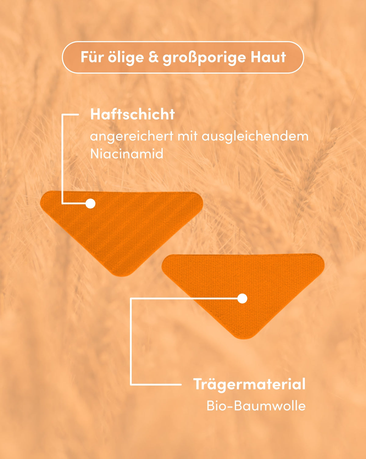 Zornesfalten Patches mit Niacinamid aus Bio-Baumwolle
