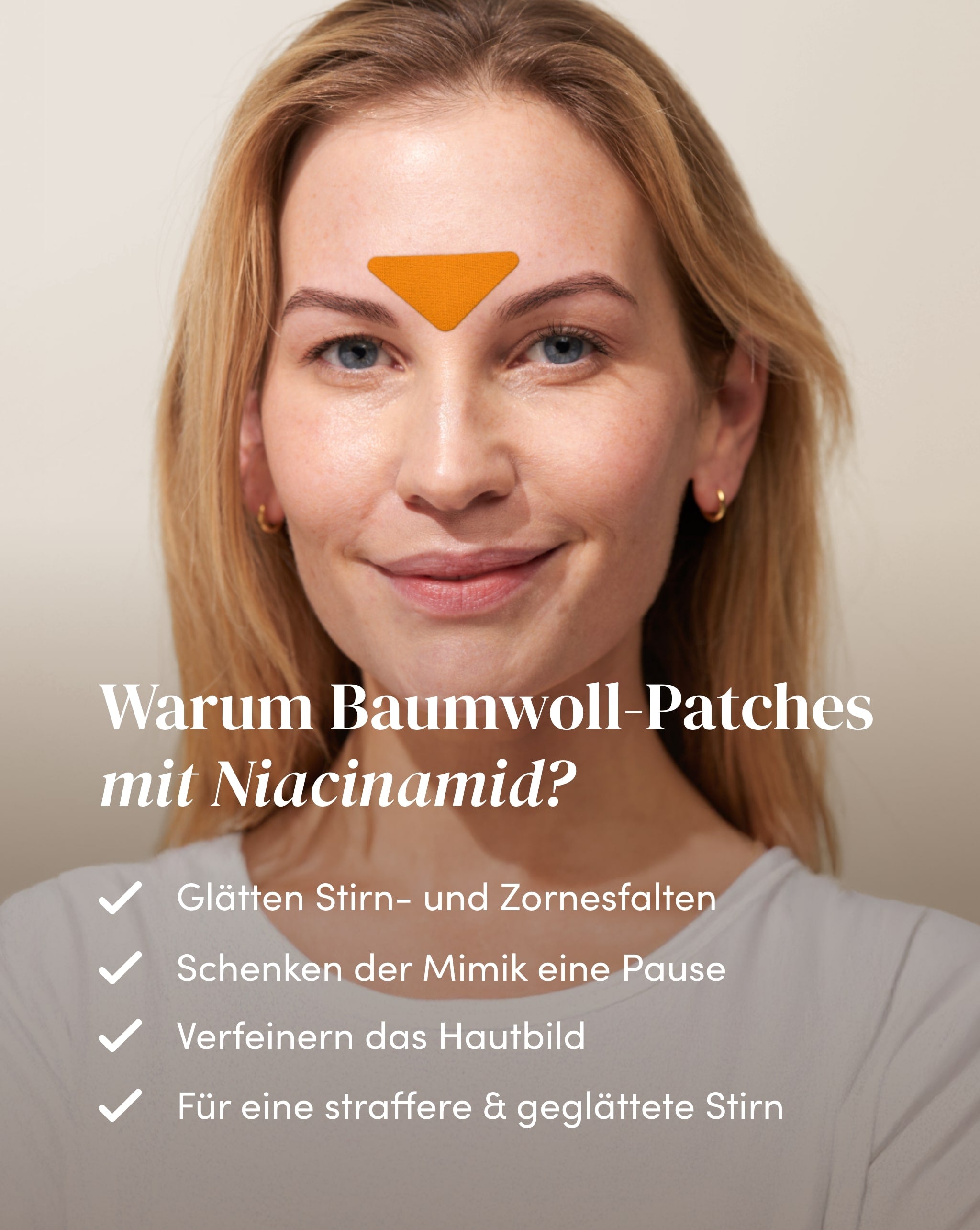 Zornesfalten Patches mit Niacinamid für die Stirnpartie zur Reduzierung von Stirn- und Zornesfalten