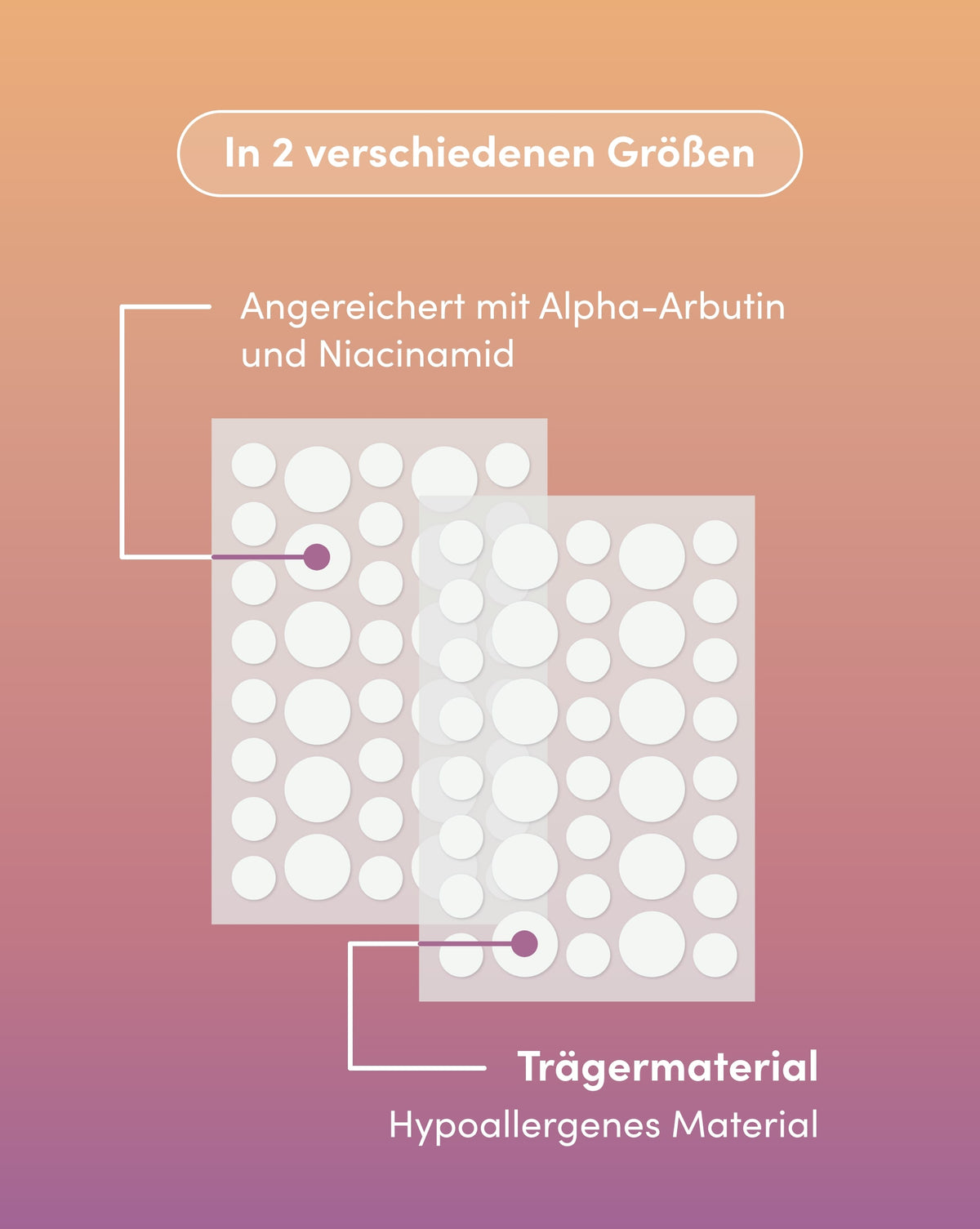 Transparente Post-Pickel Patches mit Alpha-Arbutin und Niacinamid aus hypoallergenem Material