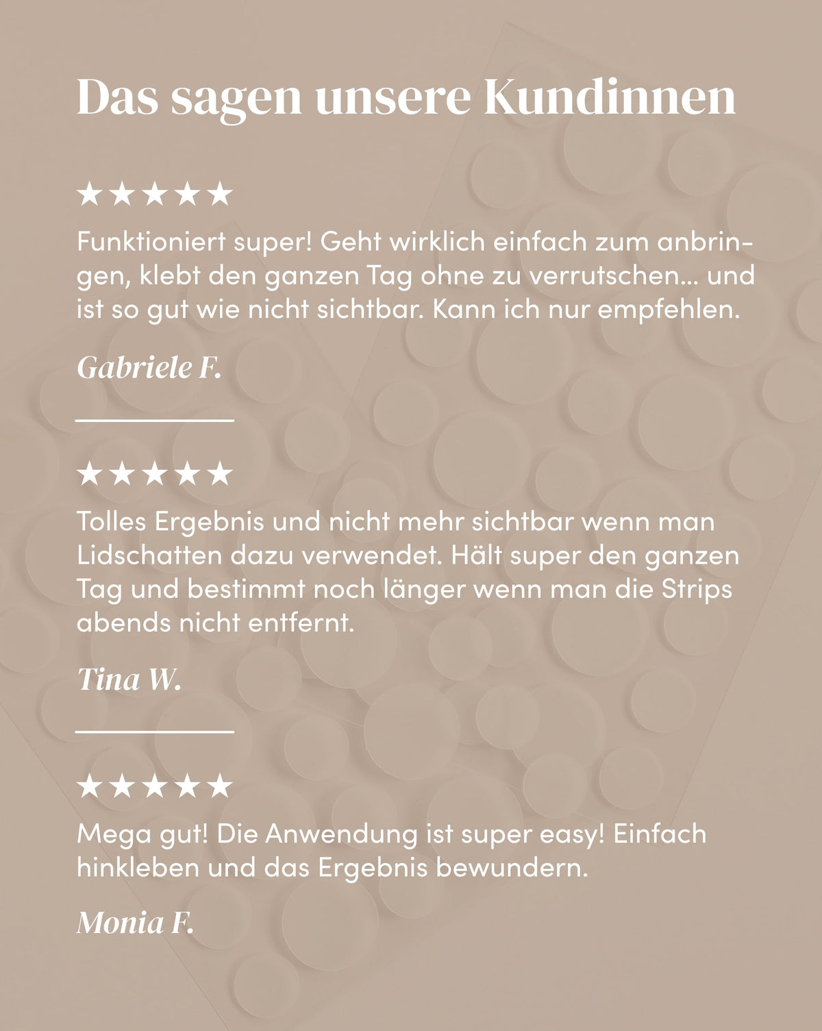 Wirksamkeit der Schlupflider Tapes anhand von Kundenfeedback